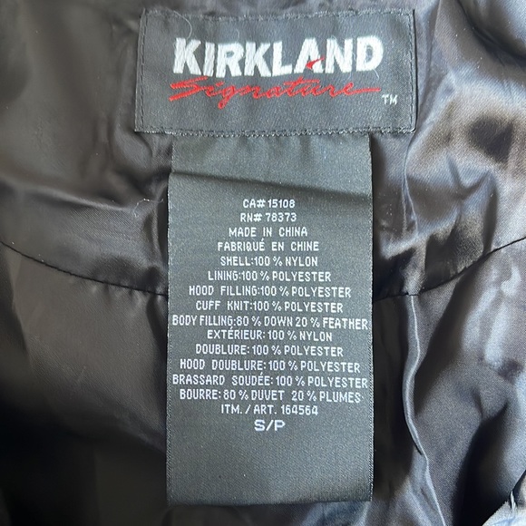 Kirkland SM warm black winter jacket.Body Filing: 80%down,20% feather. Warm! - Picture 3 of 3